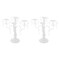 2Pcs 5-Arm Vintage Candle Holders Elegant Decors For Celebration Party Wedding